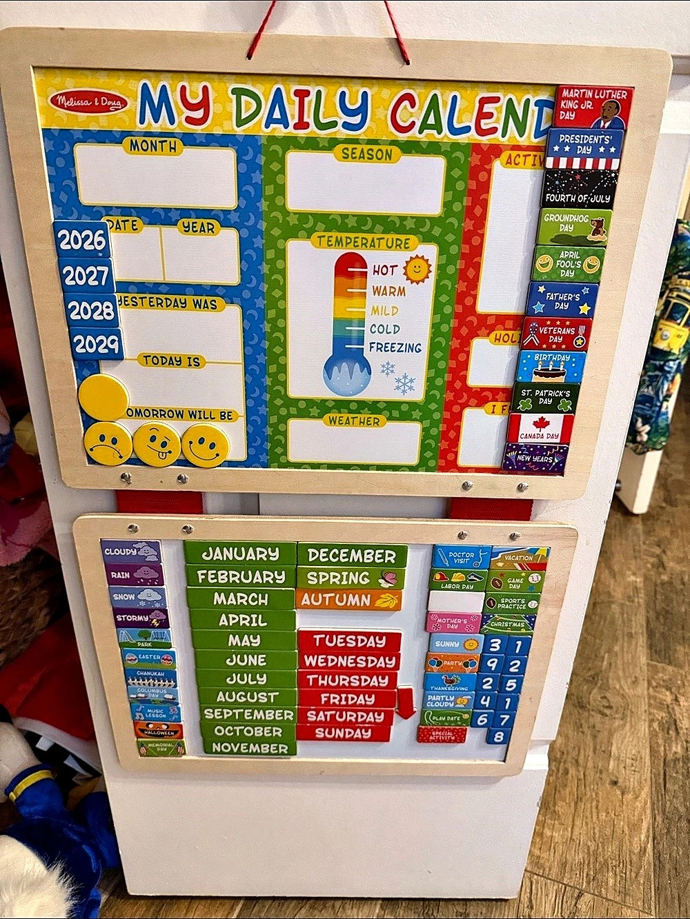 Melissa & Doug My Daily Calendar Wooden Learning Calendar